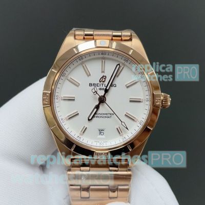 BLS Swiss 2836 Copy Breitling Chronometer Automatic 36mm South Sea Rose Gold Watch 